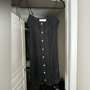 NWT Black Crochet Mini Dress